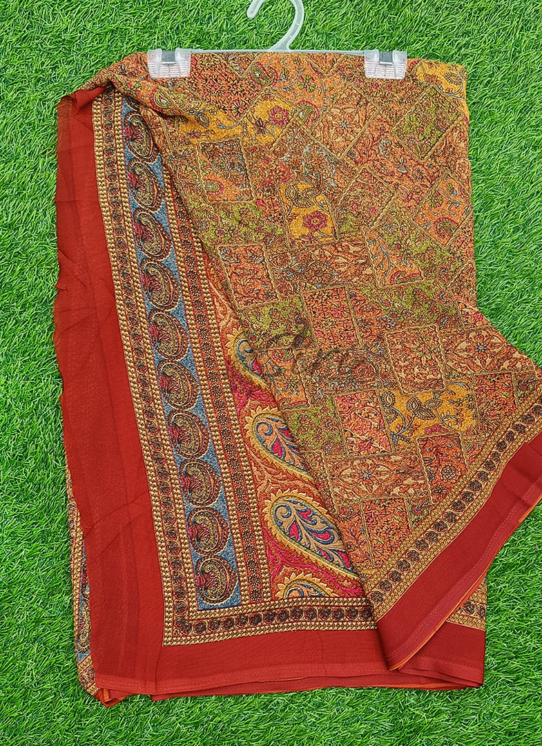Latest Premium Printed Crepe Saree