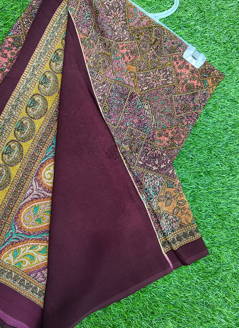 Latest Premium Printed Crepe Saree