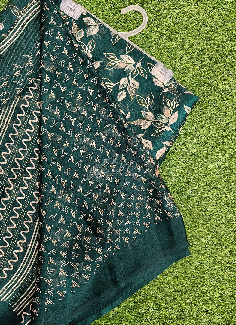 Latest Printed Chiffon Saree in Foil Print