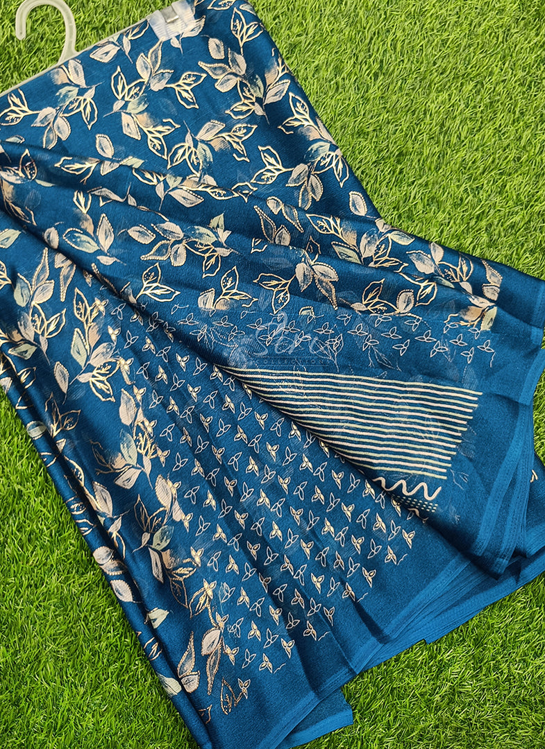 Latest Printed Chiffon Saree in Foil Print