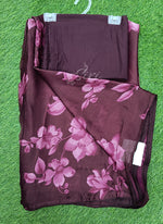 Load image into Gallery viewer, Beautiful Floral Printed Satin Chiffon Saree