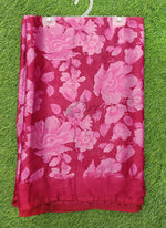 Load image into Gallery viewer, Beautiful Floral Printed Satin Chiffon Saree
