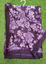 Load image into Gallery viewer, Beautiful Floral Printed Satin Chiffon Saree