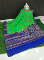 Load image into Gallery viewer, Latest Beautiful Pure Banarasi Georgette Saree with Blouse