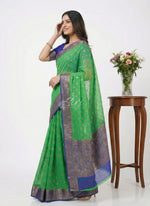 Load image into Gallery viewer, Latest Beautiful Pure Banarasi Georgette Saree with Blouse