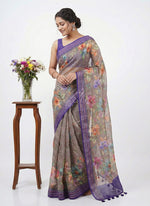 Load image into Gallery viewer, Beautiful Floral Digital Prints on Pure Kota Saree