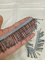 Load image into Gallery viewer, Fancy Partywear Lace Border in Cut beads
