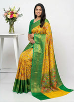 Load image into Gallery viewer, Beautiful Digital Print Fancy Banarasi Silk Saree