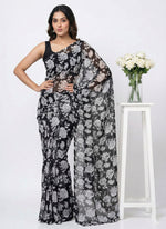 Load image into Gallery viewer, Latest Printed Georgette Saree in Floral Design