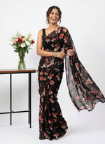 Load image into Gallery viewer, Latest Printed Georgette Saree in Floral Design