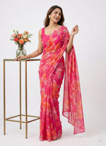 Load image into Gallery viewer, Latest Printed Georgette Saree in Floral Design