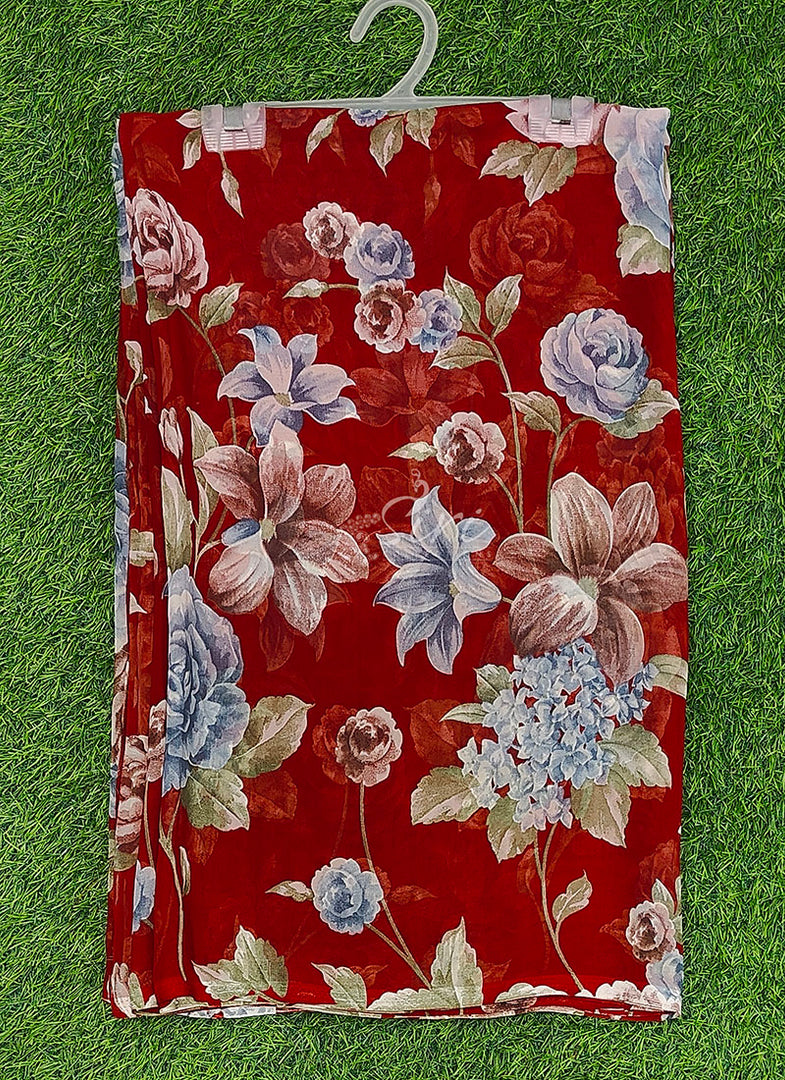 Siri Collections Printed Georgette Saree in Floral Design