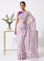 Load image into Gallery viewer, Siri Collections Printed Georgette Saree in Floral Design