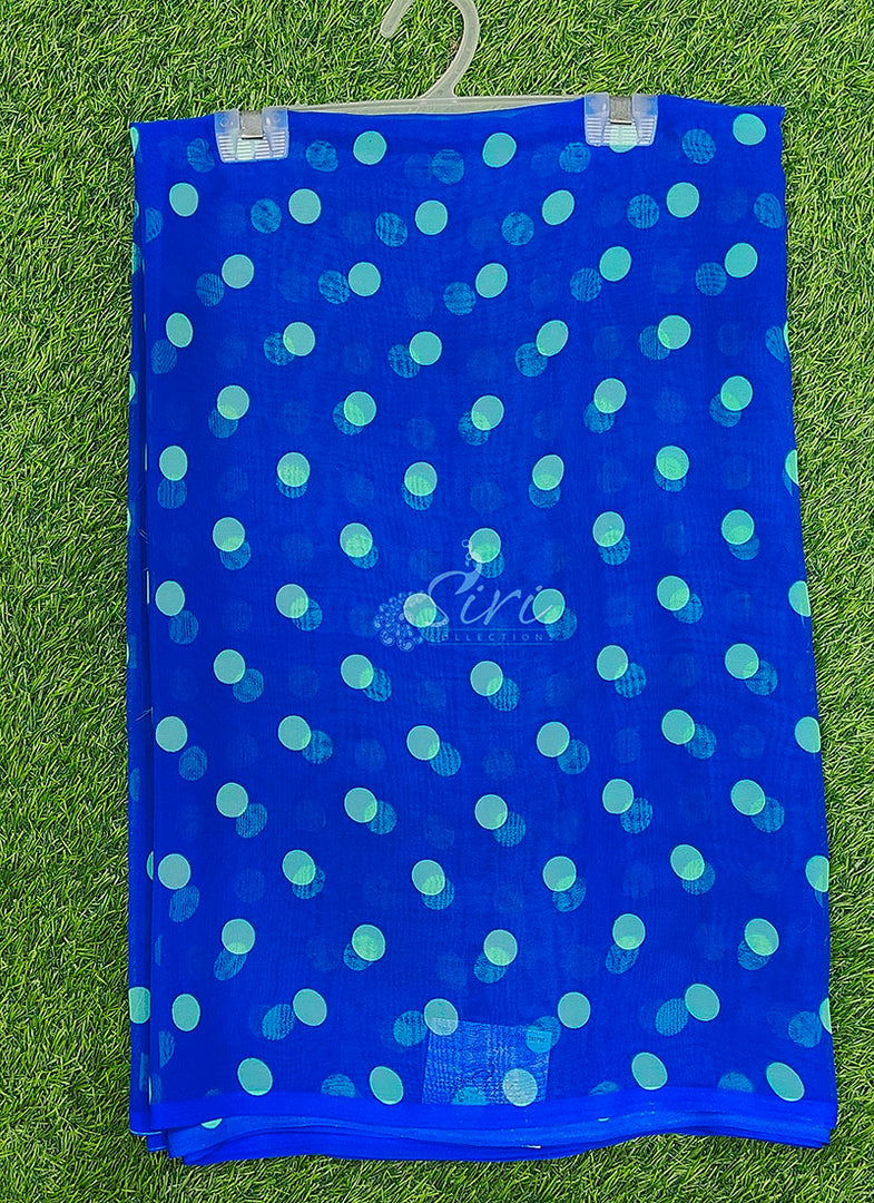 Siri Collections Georgette Saree in Polka Dots Design