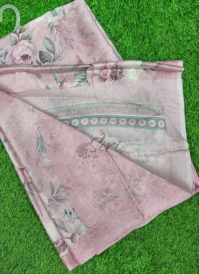 Latest Digital Print Satin Chiffon Saree