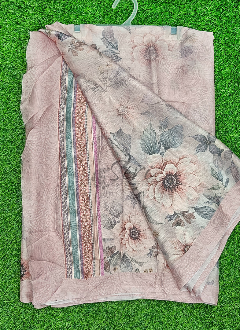 Latest Digital Print Satin Chiffon Saree