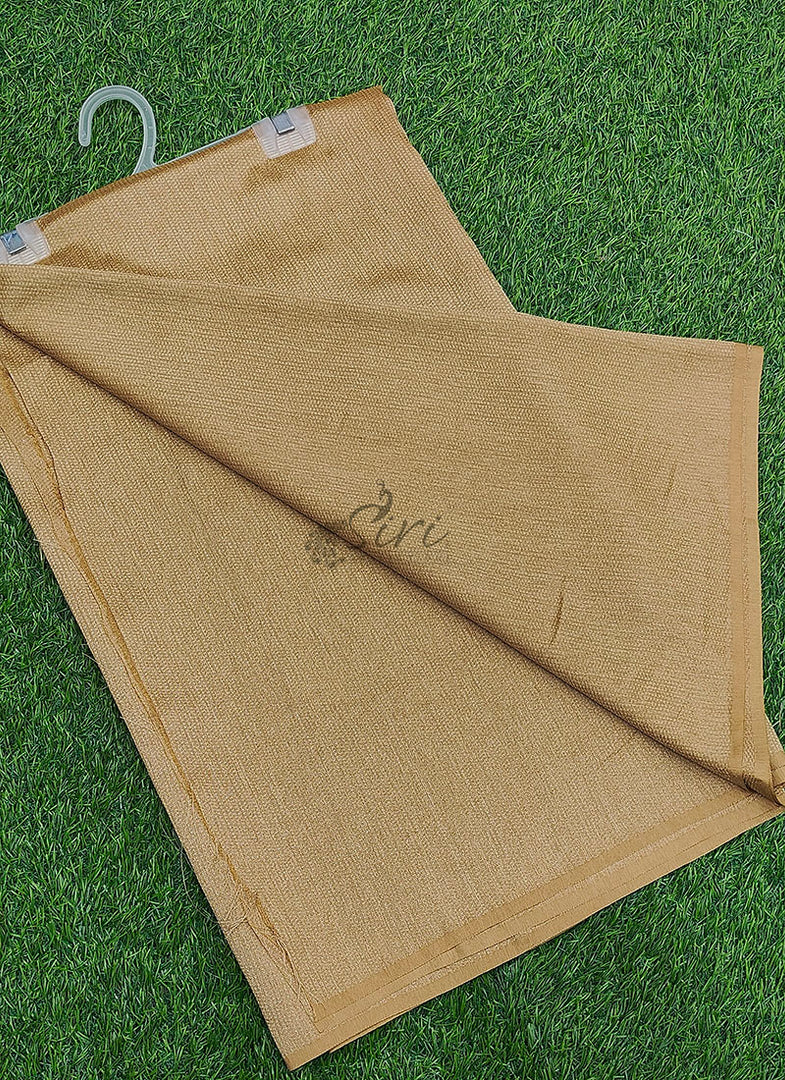 Beautiful Gold Georgette Saree without Blouse
