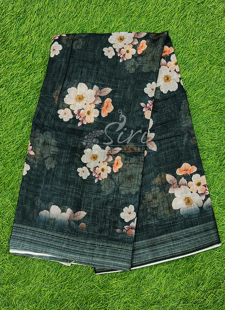 Lovely Digital Floral Print Linen Dupatta