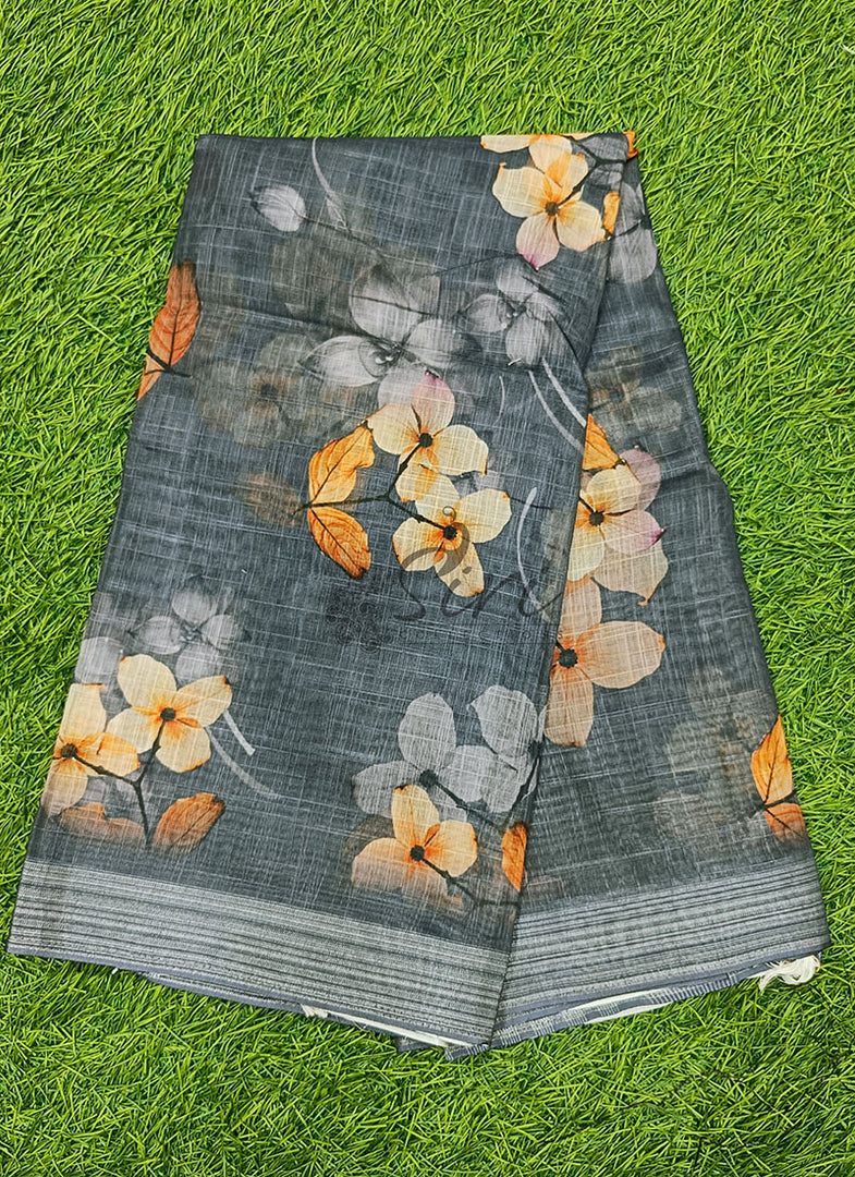 Lovely Digital Floral Print Linen Dupatta