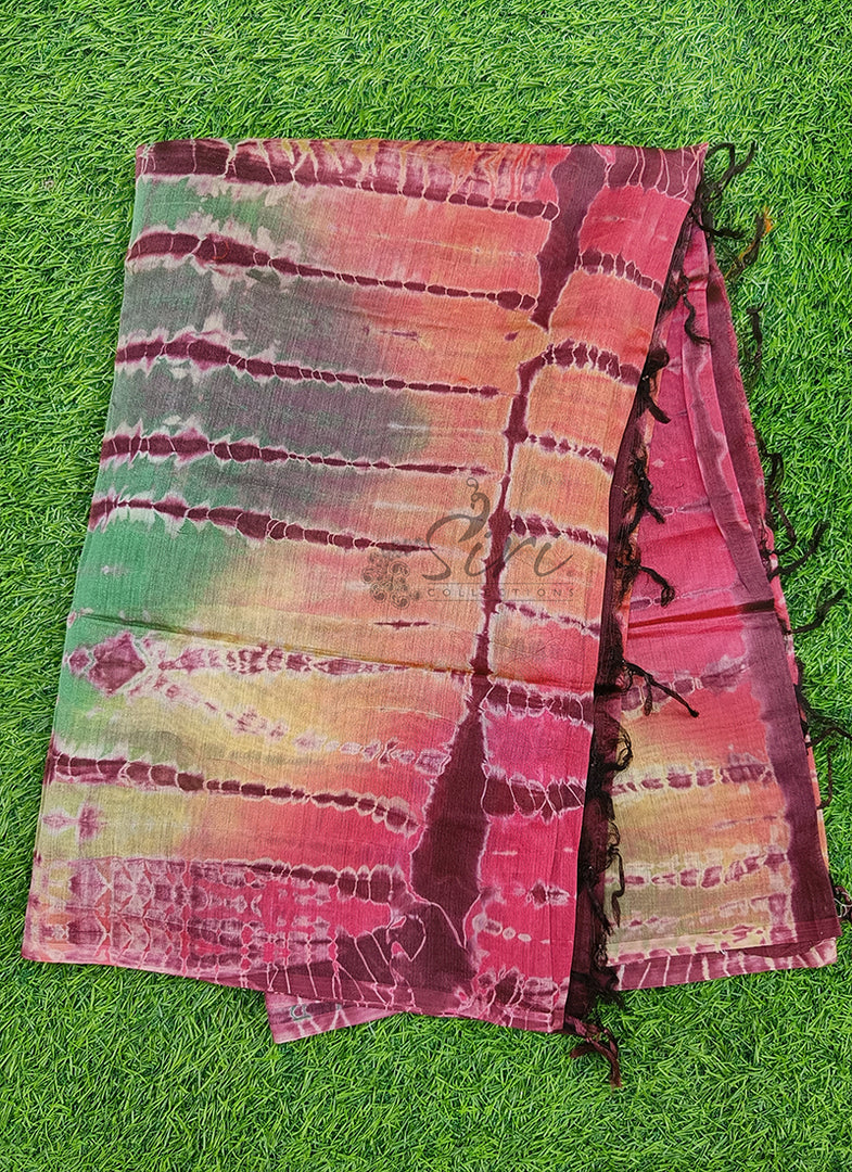 Lovely Shibori Design Soft Chanderi Dupatta