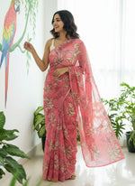 Load image into Gallery viewer, Beautiful Digital Print Soft Siri Chiffon Saree
