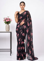 Load image into Gallery viewer, Siri Collections Beautiful Digital Print Soft Siri Chiffon Saree