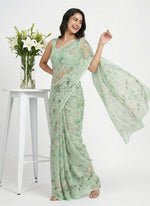 Load image into Gallery viewer, Beautiful Digital Print Soft Siri Chiffon Saree with Blouse