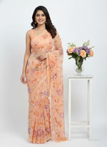 Load image into Gallery viewer, Beautiful Digital Print Soft Siri Chiffon Saree with Blouse