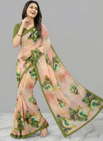 Load image into Gallery viewer, Beautiful Digital Print Soft Siri Chiffon Saree with Blouse