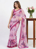 Load image into Gallery viewer, Beautiful Digital Print Soft Siri Chiffon Saree with Blouse