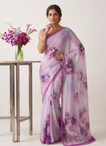 Load image into Gallery viewer, Beautiful Digital Print Soft Siri Chiffon Saree with Blouse