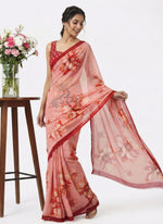 Load image into Gallery viewer, Digital Print Siri Chiffon Saree