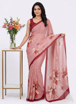 Load image into Gallery viewer, Beautiful Digital Print Soft Siri Chiffon Saree with Blouse