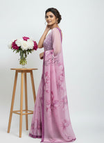 Load image into Gallery viewer, Beautiful Digital Print Soft Siri Chiffon Saree with Blouse