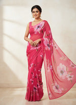 Load image into Gallery viewer, Beautiful Digital Print Premium Soft Siri Chiffon Saree
