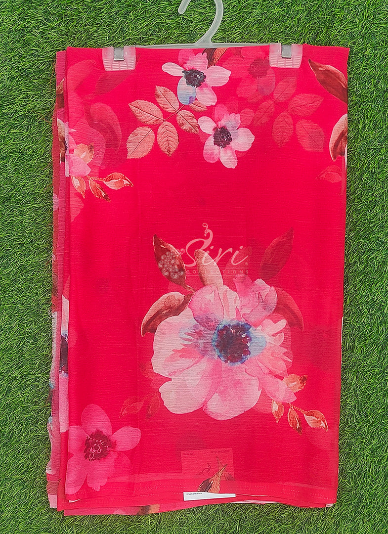 Beautiful Digital Print Premium Soft Siri Chiffon Saree