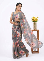 Load image into Gallery viewer, Beautiful Digital Print Premium Soft Siri Chiffon Saree
