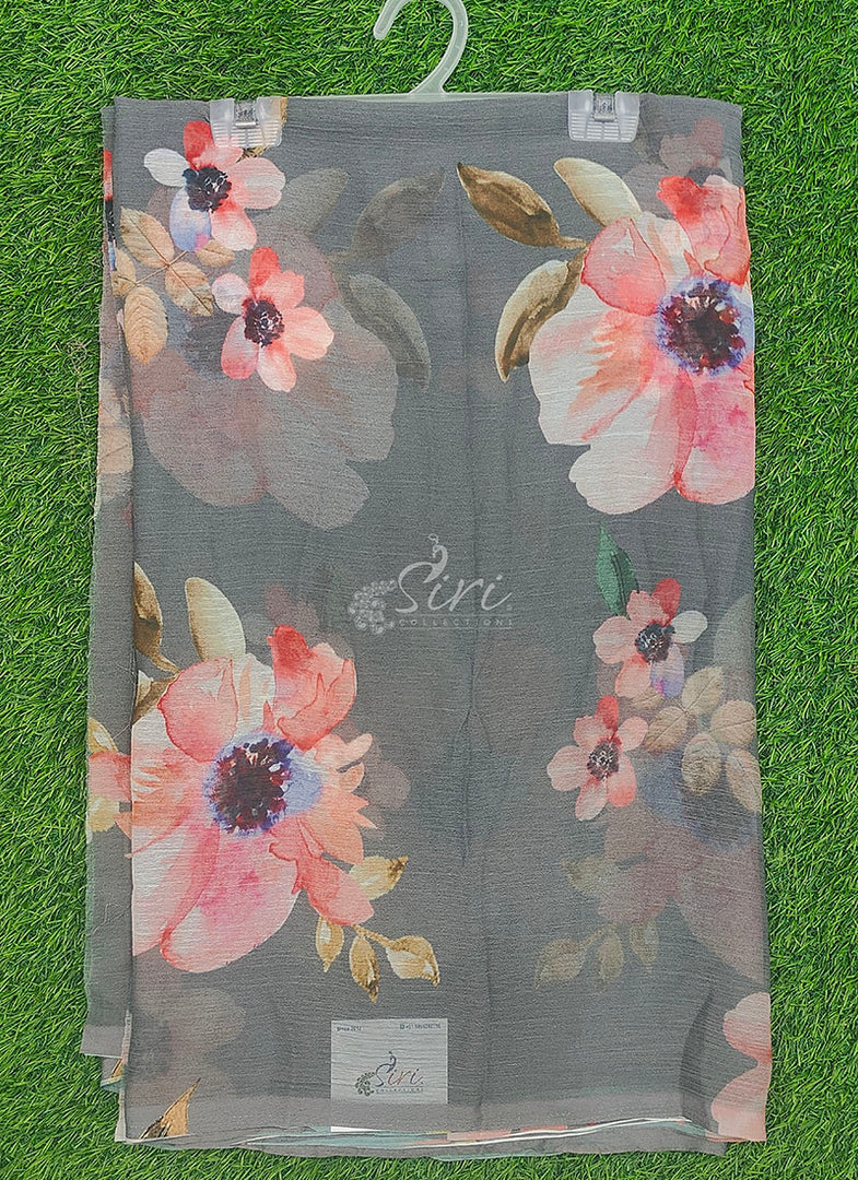 Beautiful Digital Print Premium Soft Siri Chiffon Saree