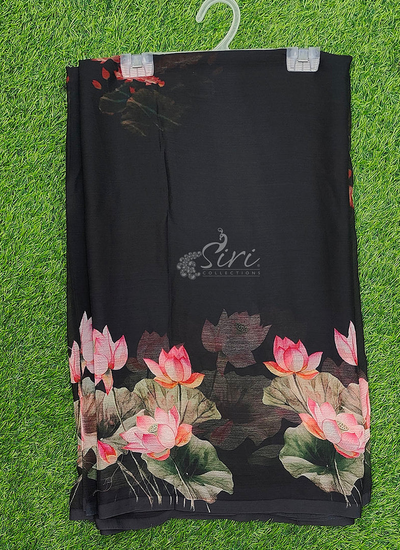 Beautiful Digital Print Premium Soft Siri Chiffon Saree