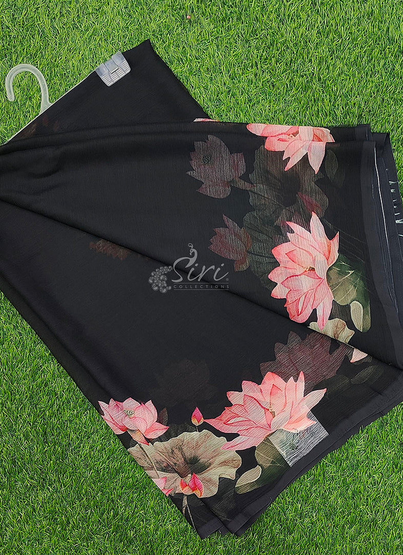 Beautiful Digital Print Premium Soft Siri Chiffon Saree