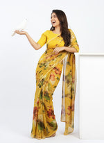 Load image into Gallery viewer, Beautiful Digital Print Premium Soft Siri Chiffon Saree

