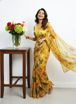 Load image into Gallery viewer, Beautiful Digital Print Premium Soft Siri Chiffon Saree
