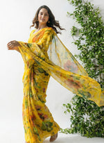 Load image into Gallery viewer, Beautiful Digital Print Premium Soft Siri Chiffon Saree
