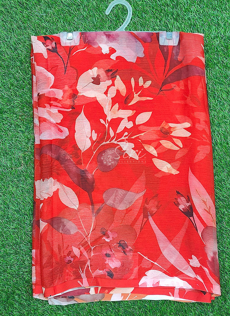 Beautiful Digital Print Premium Soft Siri Chiffon Saree