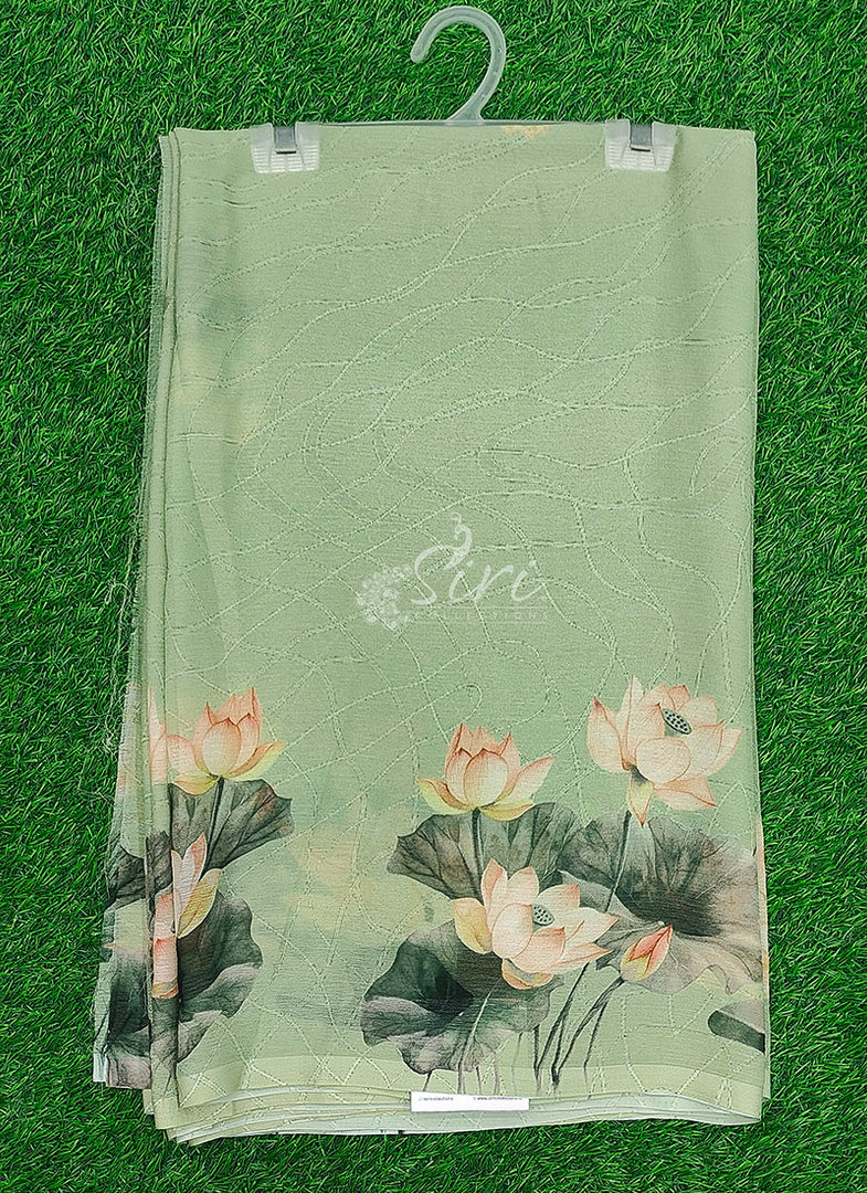 Beautiful Digital Print Premium Soft Siri Chiffon Saree