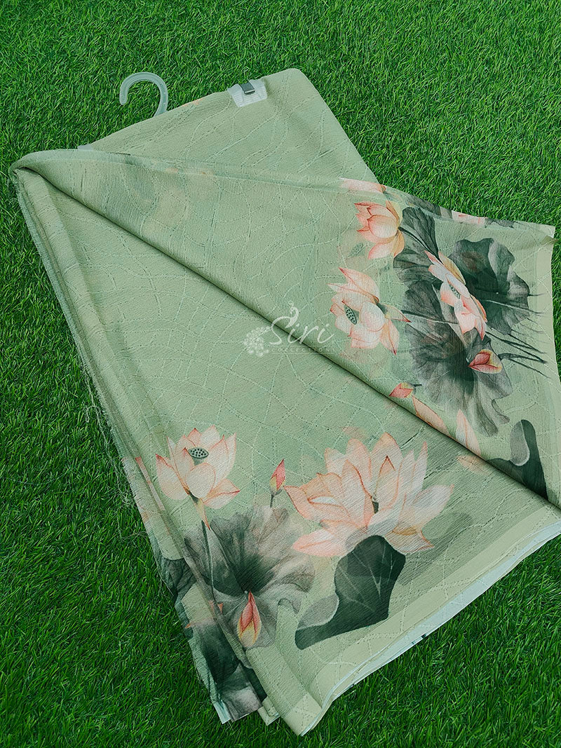 Beautiful Digital Print Premium Soft Siri Chiffon Saree