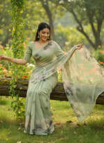 Load image into Gallery viewer, Beautiful Digital Print Premium Soft Siri Chiffon Saree
