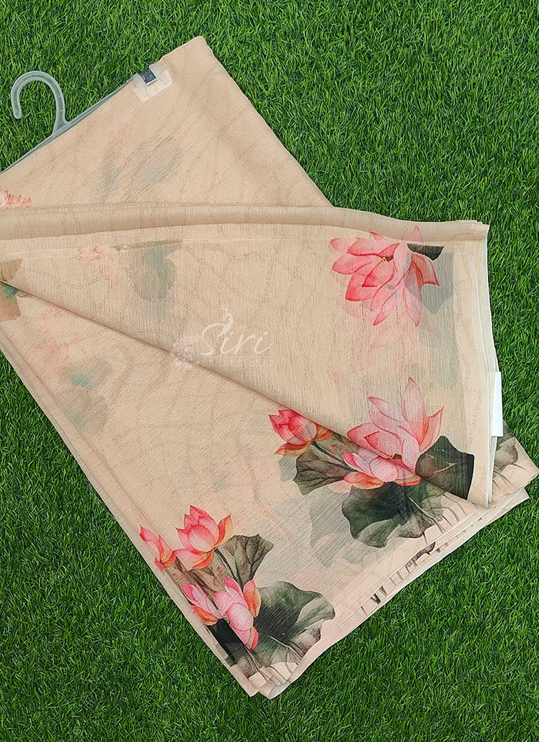 Beautiful Digital Print Premium Soft Siri Chiffon Saree