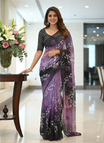 Load image into Gallery viewer, Beautiful Digital Print Soft Siri Chiffon Saree with Blouse
