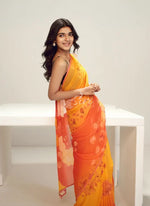 Load image into Gallery viewer, Beautiful Digital Print Soft Siri Chiffon Saree with Blouse

